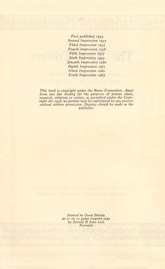 The Two Towers - Deluxe Edition 1964 - Verso of Title Page