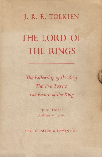 The Lord of the Rings. Slipcase label 1957-59