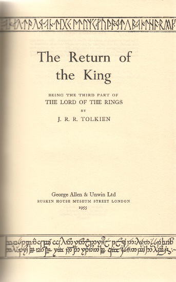 Return of the King - Title Page