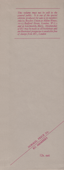 The Readers Union Edition of The Lord of the Rings - Dustwrapper Front Flap