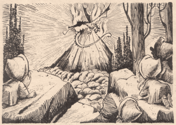 Smaug Settles On The Lonely Mountain In A Spout Of Flame