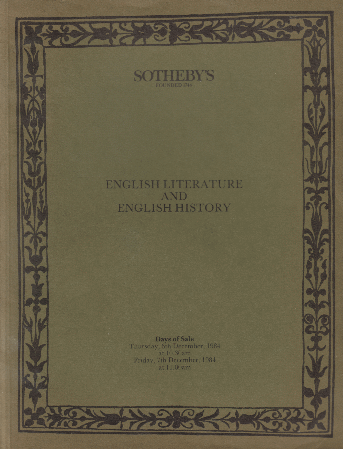 English Literature and English History. 1984