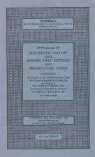 Sotheby's Catalogue. 19th Century & Modern First Editions. 1980