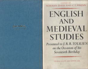 English and Medieval Studies.Allen & Unwin. 1962. 