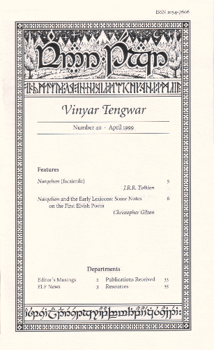 Vinyar Tengwar 40. April 1999