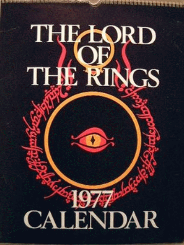 Lord of the Rings 1977 Calendar