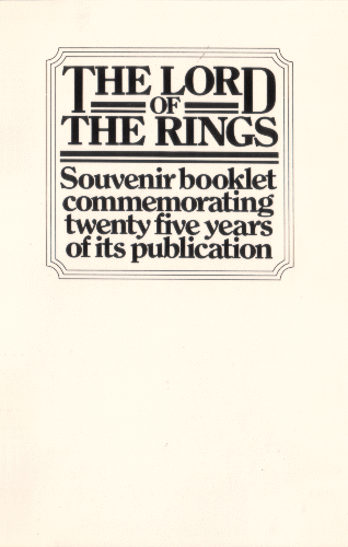 Lord of the Rings Souvenir Booklet. 1980