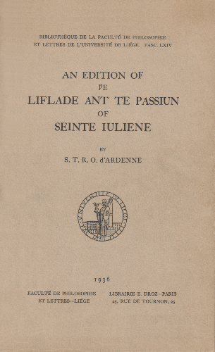 Liflade ant te Passiun of Seinte Iuliene. 1936