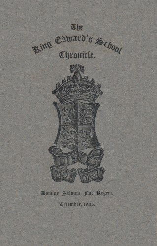 King Edward's School Chronicle. December 1913