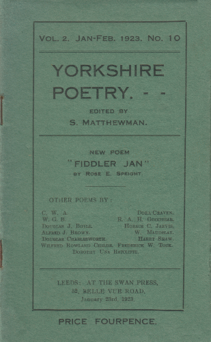 Yorkshire Poetry. 1923