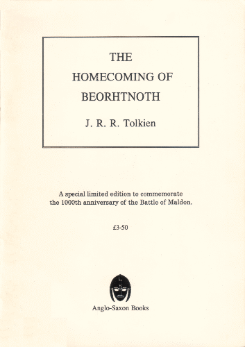 Homecoming of Beorhtnoth. 1991
