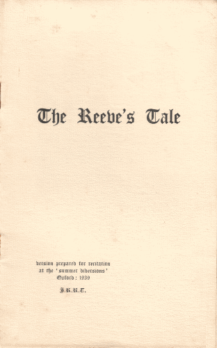 Reeve’s Tale. 1939