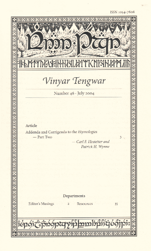Vinyar Tengwar 46. July 2004