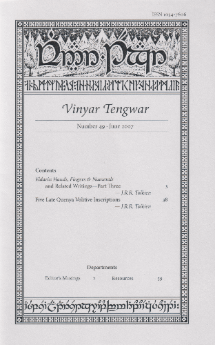 Vinyar Tengwar 49. June 2007