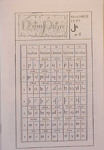 Vinyar Tengwar 8. November 1989