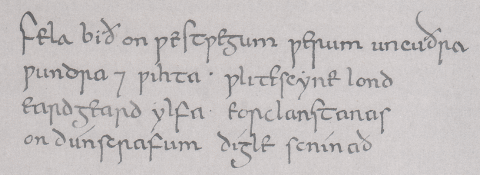 An inscription by Tolkien in Old English