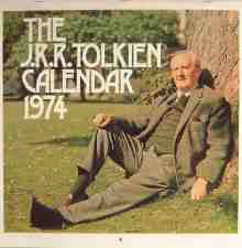 J.R.R. Tolkien Calendar 1974. Calendar, issued in a card mailing envelope.