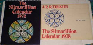 The Silmarillion Calendar 1978. Issued in a card mailing envelope.