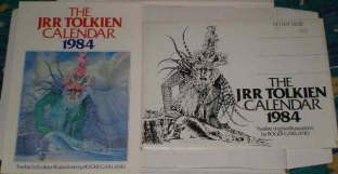 The J.R.R. Tolkien Calendar 1984. Issued in a card mailing envelope.