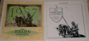 The 1987 Tolkien 

Calendar. Issued in a card mailing envelope.