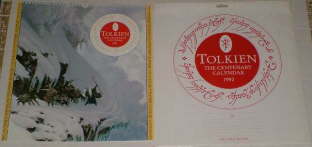 Tolkien - The Centenary Calendar 1992. Issued in a card mailing envelope.