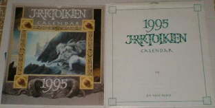1995 J.R.R. Tolkien Calendar. Issued in a card mailing envelope.