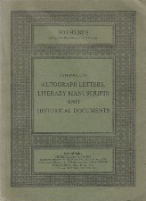 Autograph Letters. 1979. Auction catalogue.