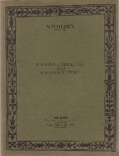 English Literature and English History. 1984. Auction catalogue.