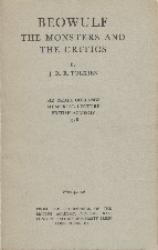 Beowulf: The Monsters and the Critics. 1958. Booklet.