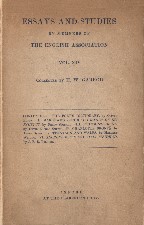 Essays and Studies XIV. 1929. Hardback with dustwrapper.