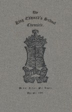 King Edward's School Chronicle. November 1910. Magazine.