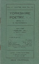 Yorkshire Poetry. 1923. Booklet.