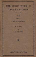 Year's Work in English Studies 1925. Hardback.