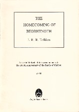 Homecoming of Beorhtnoth. 1991. Booklet with card wrappers.