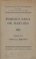 �orgils Saga ok Hafli�a. 1952. Hardback in dustwrapper.