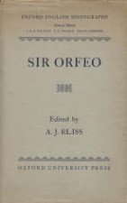 Sir Orfeo. 1954. Hardback in dustwrapper.