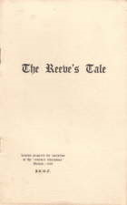 Reeve’s Tale. 1939. Booklet