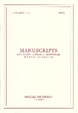 Manuscripts and Autograph Letters. 2003. Dealer’s catalogue