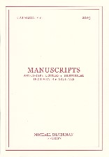 Manuscripts and Autograph Letters. 2003. Dealer�s catalogue.