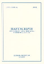 Manuscripts and Autograph Letters. 2005. Dealer�s catalogue.