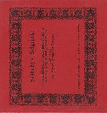 Fine English and Continental Furniture. 1972. Auction catalogue.