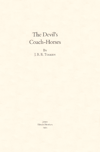 Devil's Coach-Horses. 1925. Reprint