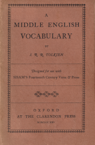 Middle English Vocabulary. 1925