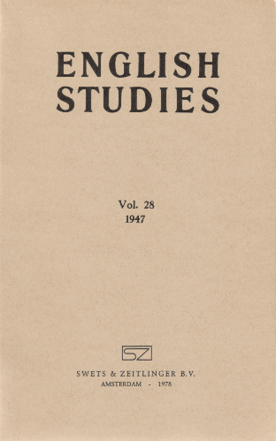 English Studies. 1947. Reprint