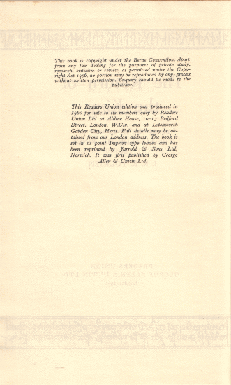 Volume 3 - Verso of Title Page