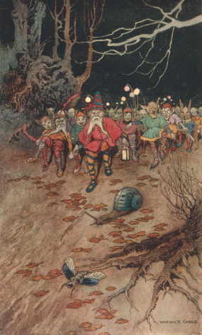 Warwick Goble's illustration for 'Goblin Feet'