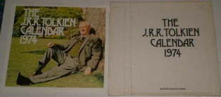 The J.R.R. Tolkien Calendar 1974. Issued in a card mailing envelope