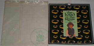 The Lord of the Rings Film Calendar 1980. Issued in a clear cellophane envelope