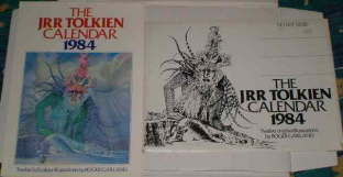 The J.R.R. Tolkien Calendar 1984. Issued in a card mailing envelope