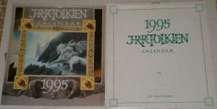 1995 J.R.R. Tolkien Calendar. Issued in a card mailing envelope